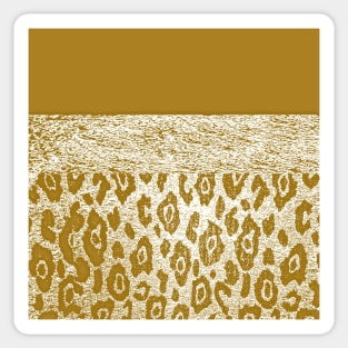 Animal Print Gold and White Sticker